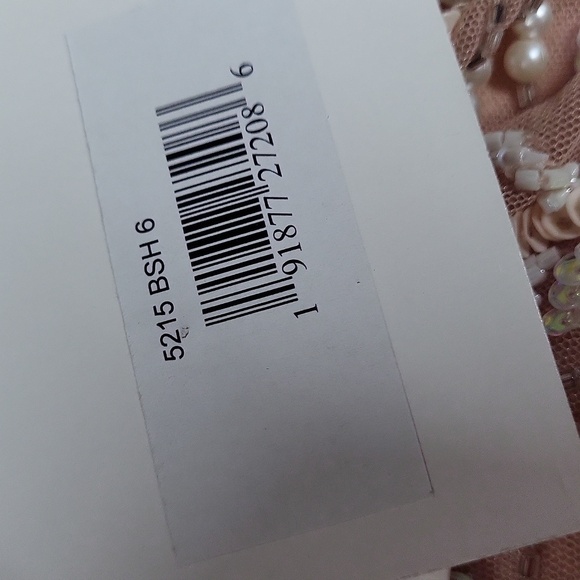Mac duggal 5215 blush 6 NWT  Beaded Pearls Gown - Picture 6 of 7